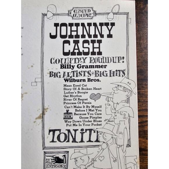 Johnny Cash's Country Round Up w/ Wilburn Bros and Billy Grammer JM-6010 - Picture 3 of 7